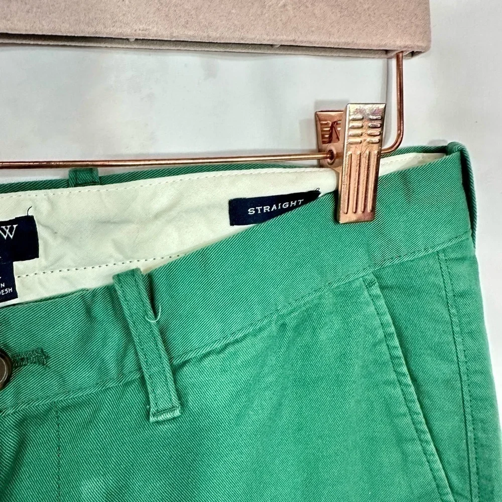 J Crew Flex Straight green pants size W32